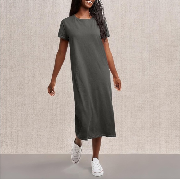 Hanes Comfort Wash Midi Dress - Picture 1 of 2